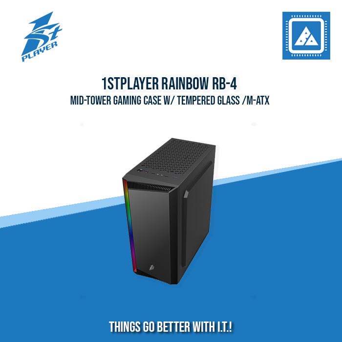 1STPLAYER RAINBOW RB-4 MID-TOWER GAMING CASE W/ TEMPERED GLASS /M-ATX 1STPLAYER RAINBOW RB-4 MID-TOWER GAMING CASE W/ TEMPERED GLASS /M-ATX
